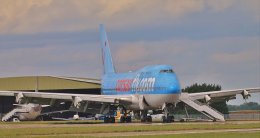 Ref ASC22 Boeing B747-422 TF-AMG OW-Air Atlanta OP-Corsair(TUI) Parting Out Cotswold(Kemble)Airport Gloucestershire Gt Britain 2013 (C)RLT Aviation And Maritime Images 2018