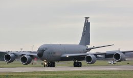 Ref B707-46 Boeing KC135R In Flight Refueling Tanker USAF Europe 61-0288 RAF Mildenhall Suffolk Gt Britain 2017 (C)RLT Aviation And Maritime Images 2018