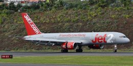 Ref B752 3 Boeing 757-21B G-LSAH Jet 2 Madeira Airport Madeira 2013 (C)RLT Aviation And Maritime Images 2018