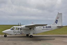 Ref BNI-6 Britten Norman BN2A Islander Isles Of Scilly Skybus G-BUBN Lands End Airport Cornwall Gt Britain 2013 (C)RLT Aviation And Maritime Images 2018 opt