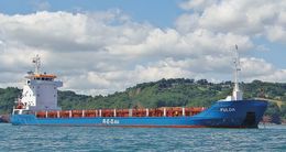 Ref CSSC-140 Fulda General Cargo Ship Waiting To Enter Teignmouth Docks Lyme Bay Devon 2015 (C)RLT Aviation And Maritime Images 2018 opt