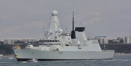 Ref DTY-36 HMS Diamond D34 Royal Navy Type 45 Destroyer Bournemouth Bay Hampshire Gt Britain 2018 (C)RLT Aviation And Maritime Images 2018 opt