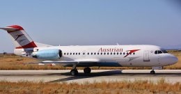 Ref F70 3 Fokker 70 Austrian Airlines OE-LFH Rhodes Airport Rhodes Greece 2013 (C)RLT Aviation And Maritime Images 2018