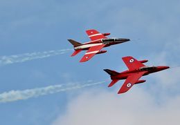 Ref GDT1 Folland Gnat T1s XR538-G-RORI And XS111-G-TIMM The Gnat Display Team Dawlish Airshow Devon Gt Britain 2014 (C)RLT Aviation And Maritime Images 2018