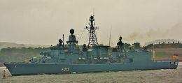 Ref GF26 FGS Augsburg F213 Frigate Federal German Navy Plymouth Sound Plymouth Devon Gt Britain 2018