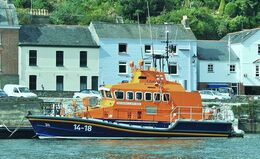 Ref LBRV4 RNLB Maurice And Joyce Hardy 14-18 RNLI Trent Class Lifeboat Fowey Cornwall Great Britain 2011 (C)RLT Aviation And Maritime Images 2018 opt