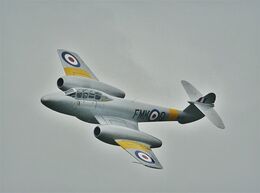 Ref MET2 Gloster Meteor T7 WA591 G-BWMF RAF/Aviation Heritage Ltd RNAS Culdrose Cornwall Gt Britain 2013 (C)RLT Aviation And Maritime Images 2018