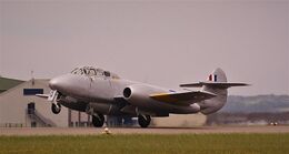 Ref MET9 Gloster Meteor T7 WA591 G-BWMF Ex RAF Now Privately Owned RNAS Culdrose Cornwall Gt Britain 2013 (C)RLT Aviation And Maritime Images 2018 opt