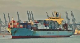Ref OCT43 Sea Land Meteor Container Ship Felixstowe Docks Suffolk Gt Britain 2012 (C)RLT Aviation And Maritime Images 2018