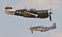 Ref P40-5 Curtiss P40-N5 Tomahawk 2105915~F-AZKU Ex-USAF Private Owner (Background NA Mustang) Duxford Aerodrome Cambridgeshire Gt Britain 2010 (C)RLT Aviation And Maritime Images 2018