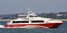 Ref PF-36 Red Jet 6 Fast Pasasenger Ferry Southampton Water Hampshire GB 2021(C)Copyright Reserved 2021-RLT Aviation And Maritime Images