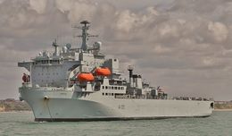 Ref RNGB-DL-31 RFA Argus A135 Royal Navy Multi Role Dock Landing Ship Bournemouth Bay Hampshire Gt Britain 2014 (C)RLT Aviation And Maritime Images 2018 opt