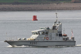 Ref RNGB(CPT)-1 HMS Dasher-P280 Patrol Vessel Royal Navy Plymouth Sound Devon Gt Britain 2013 (C)RLT Aviation And Maritime Images 2018