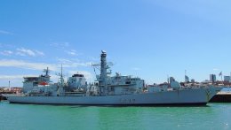 Ref RNGB(FRG)26 HMS Richmond F239 Royal Navy Type 23 Duke Class Frigate RN Dockyard Portsmouth Hampshire Gt Britain 2017 (C)RLT Aviation And Maritime Images 2018