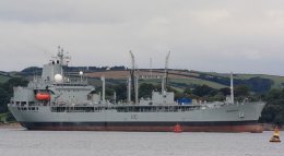 Ref RNGB(TKS)25 Orangeleaf RN-Royal Fleet Auxilary Fleet Replenishment Tanker Plymouth Sound Devon Gt Britain 2010 (C)RLT Aviation And Maritime Images 2018
