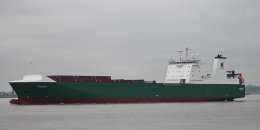 Ref VFTL2 Misana Vehicle Ferry Passing The Port Of Felixstowe Suffolk Gt Britain 2014 (C)RLT Aviation And Maritime Images 2018