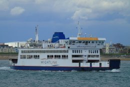 Ref VFWL9 St Faith Passenger And Vehicle Ferry Passing Southsea Hampshire Gt Britain 2018 (C)RLT Aviation And Maritime Images 2018