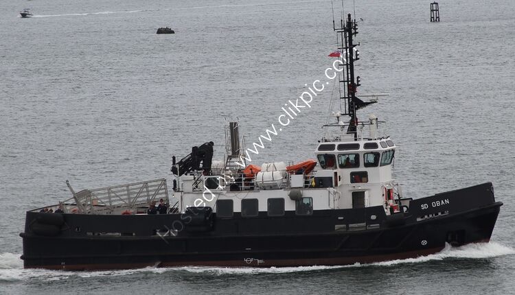 SD OBAN Tug-Tender Ow-SD Serco Ltd (9201580) Blt-2000 Gt-199 Plymouth Sound Plymouth Devon UK 2025 Order No-TDR74