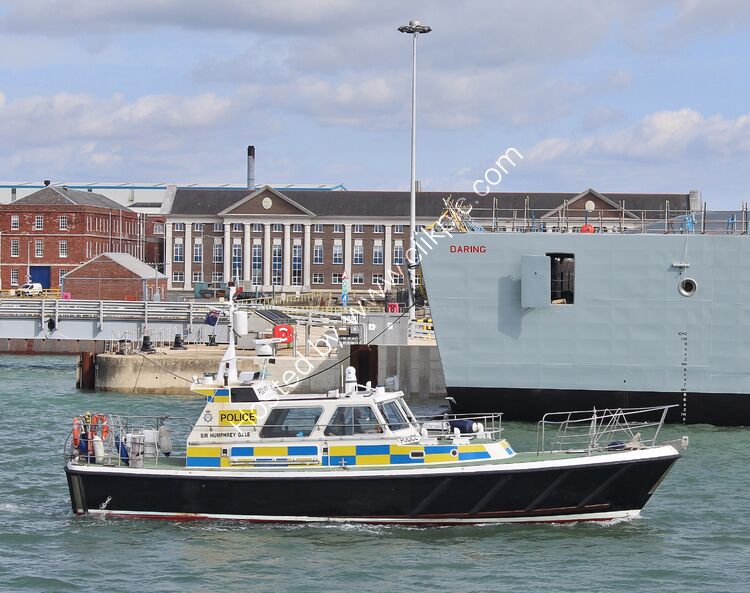 SIR HUMPHREY GALE (Type Unknown) Ministry Of Defence Police Launch Patroling RN Portsmouth Dockyard & Harbour Hampshire UK 2021 Order Number PL46