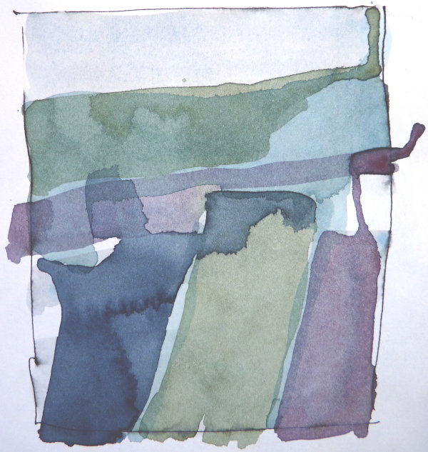 SOLD: Under grey sky. EXHIBITED at Bankside Gallery, London.