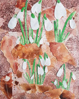 Snowdrops and Oak Leaves LB
