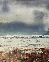 Sunrise over a Rough Sea