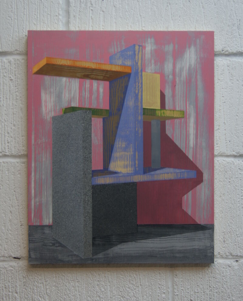 Fabrication (Pink) - 50.5 x 40.5 cm - Acrylic on panel - 2025