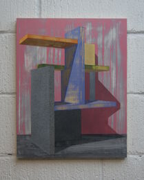 Fabrication (Pink) - 50.5 x 40.5 cm - Acrylic on panel - 2025
