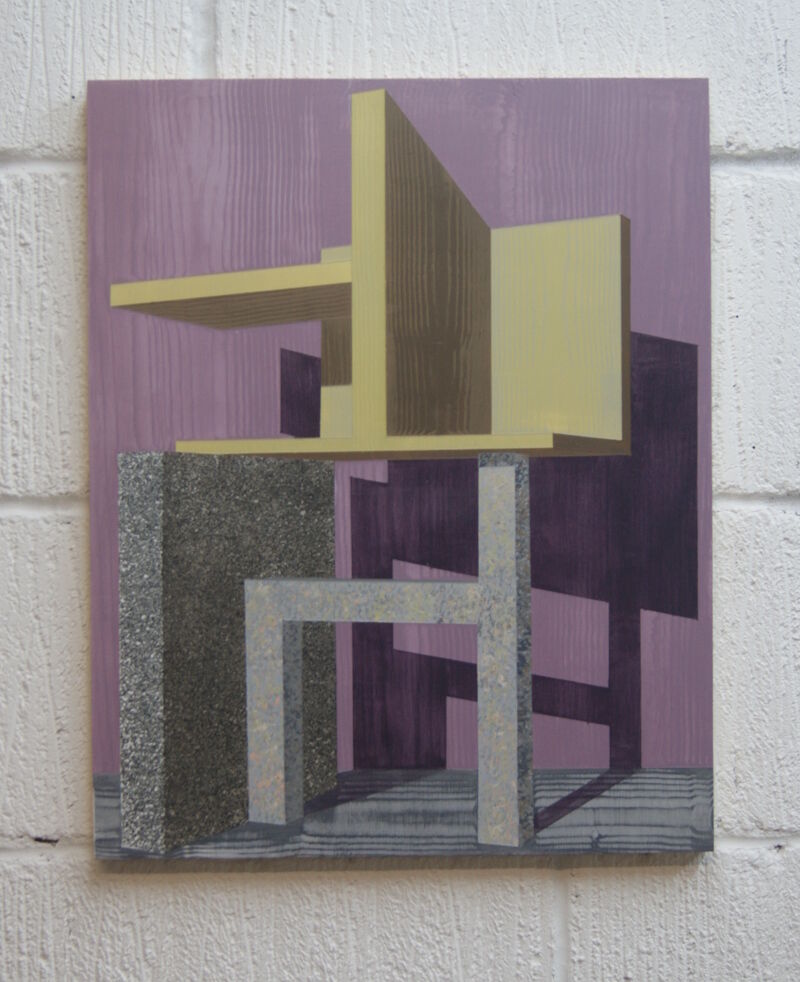 Fabrication (Purple) - 50.5 x 40.5 cm - Acrylic on panel - 2025