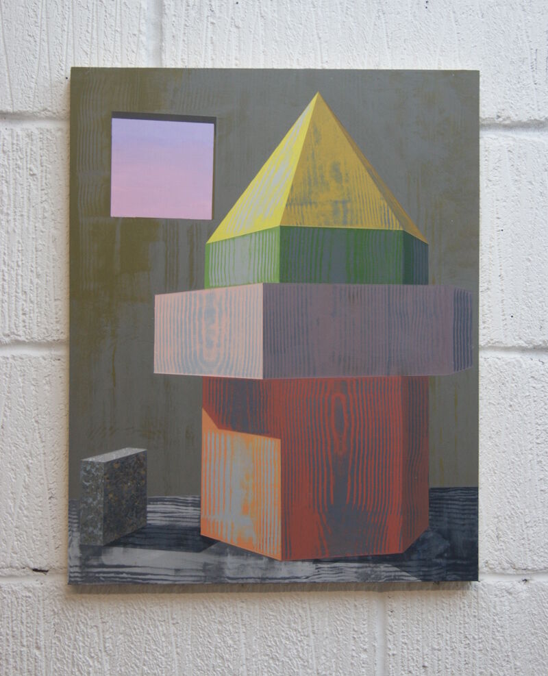 Maquette (Totem) - 50.5 x 40.5 cm - Acrylic on panel - 2025