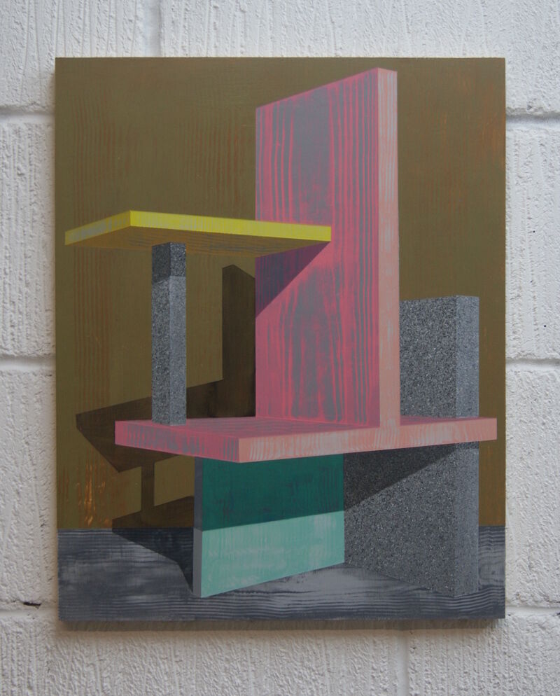 Fabrication (Brown) - 50.5 x 40.5 cm - Acrylic on panel - 2025