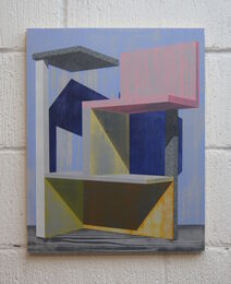 Fabrication (Blue) - 50.5 x 40.5 cm - Acrylic on panel - 2025