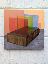 Viewing Device (Red, Yellow, Blue) - 30 x 30 cm - Acrylic on panel - 2026