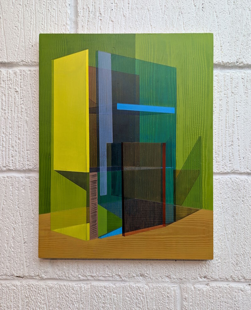 Artifact (Green) - 14 x 18 in - Acrylic on panel - 2026