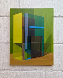 Artifact (Green) - 14 x 18 in - Acrylic on panel - 2026
