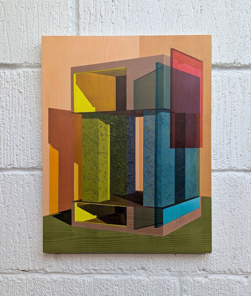 Artifact (Orange) - 14 x 18 in - Acrylic on panel - 2026