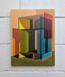 Artifact (Orange) - 14 x 18 in - Acrylic on panel - 2026