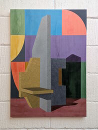 Maquette 5 (Spire) - 59.4 x 84.1 cm - Acrylic on panel - 2026