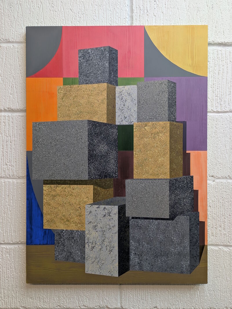 Maquette 6 (Stack) - 59.4 x 84.1 cm - Acrylic on panel - 2026