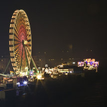 Fun fair at night, Cologne