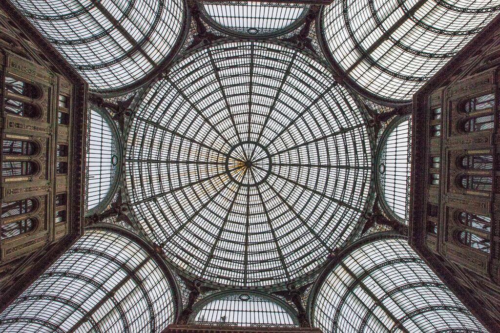 Roof of arcade in Naples