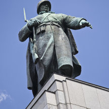 Russian soldier on memorial