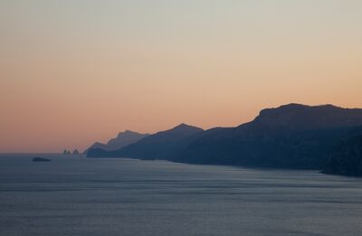 Sunset along Sorrento Peninsular