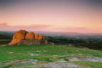 Haytor sunset, moonrise