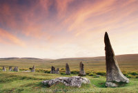 Scorhill Stone Circle at dusk