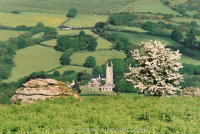 Widecombe-in-the Moor, with May Blossom