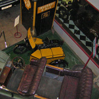 Arial view of bike in museum