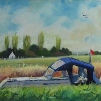 Boat with Red Flag - 2019