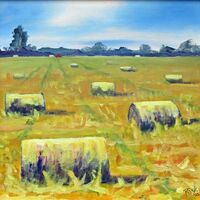 Round Bales - 6x6" Greetings Card
