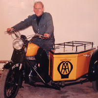 Dad on Museum Bike